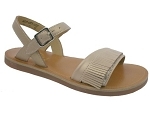 3310 PLAGETTE FRINGE:CUIR/naturel/./