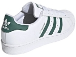  SUPERSTAR:CUIR/blanc/vert/