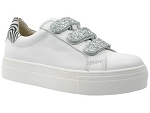 20476 9815:CUIR/blanc/argent/