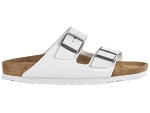 HIGH SOLE BIO SANDAL IN GLITTE ARIZONA:CUIR/BLANC/./.