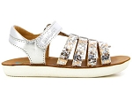 20721 GOA SPART:CUIR/argent/paillettes/