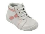 8681 ACINTA:CUIR/blanc/rose/
