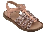 GIRL 5498:CUIR/OR ROSE/PAILLETTES/.