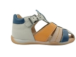 1862 7120:CUIR/GRIS/BLEU/Orange