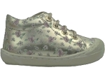 KIM COCOON METALLIC:cuir/doré/rose/fleurs