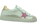 JOYCE 2530:CUIR/BLANC/ETOILES/Rose