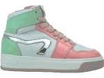 3490 1012:CUIR/blanc/rose/vert