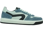 574 L H1618:CUIR/blanc/bleu/