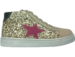 MOON FISH PINN HIGH:cuir/glitter/étoile/rose
