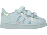 BONKRO SUPER STAR:CUIR/BLANC/ARGENT/