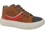 BJSH 542076 ARAYURE:DAIM/cognac/rayures/rouge