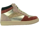 23466 AMERICAN:CUIR/rose/paillettes/argent
