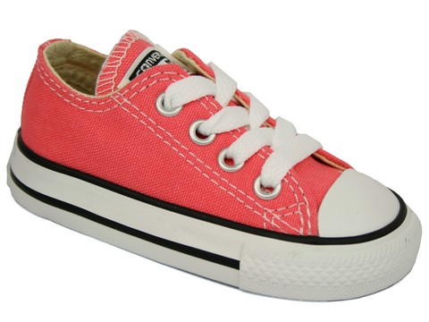 tennis et chaussures en toile Converse all star basse rose
